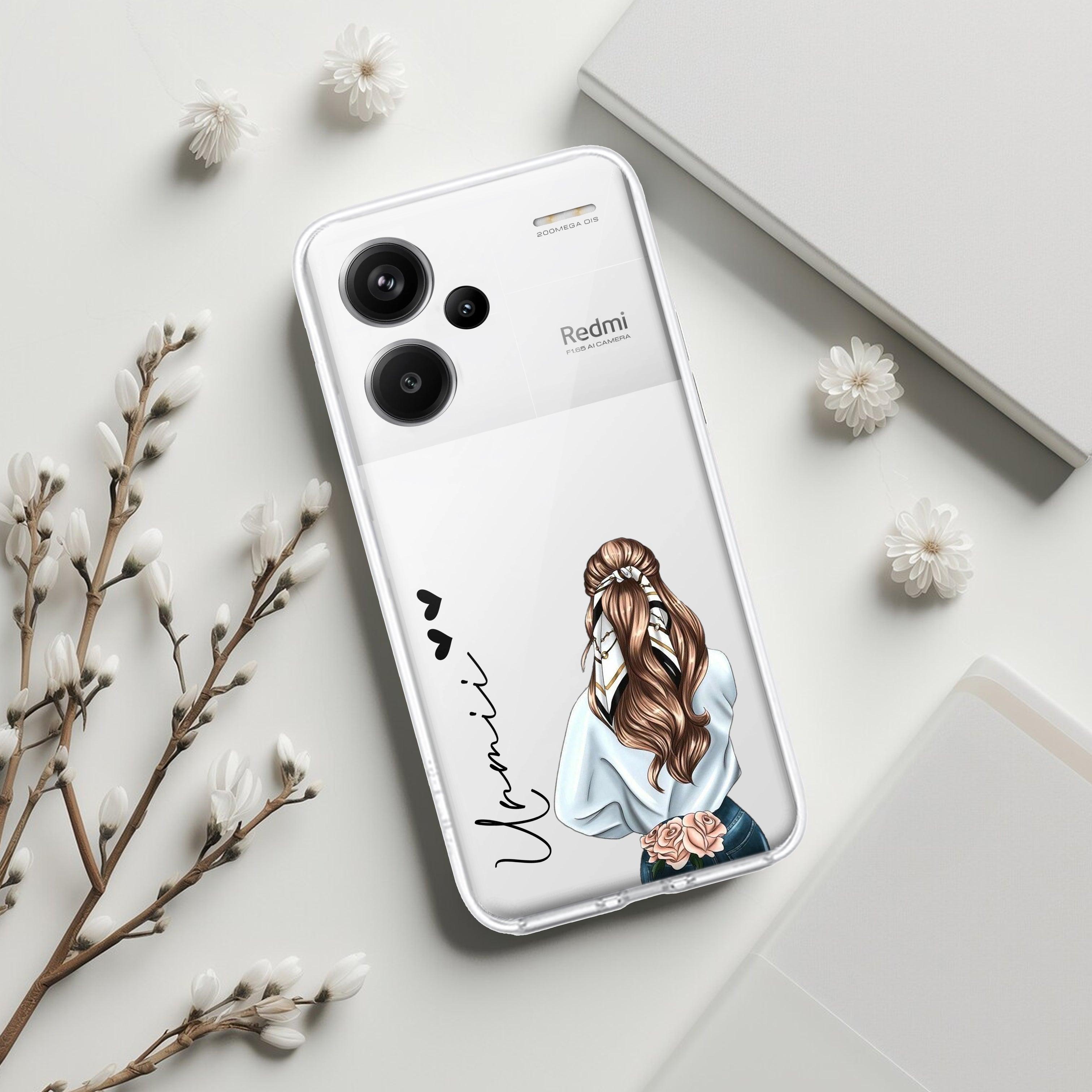 Girl With Flower Customize Transparent Silicon Case For Redmi/Xiaomi - ShopOnCliQ