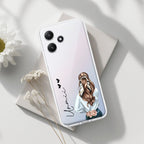 Girl With Flower Customize Transparent Silicon Case For Redmi 13 5G