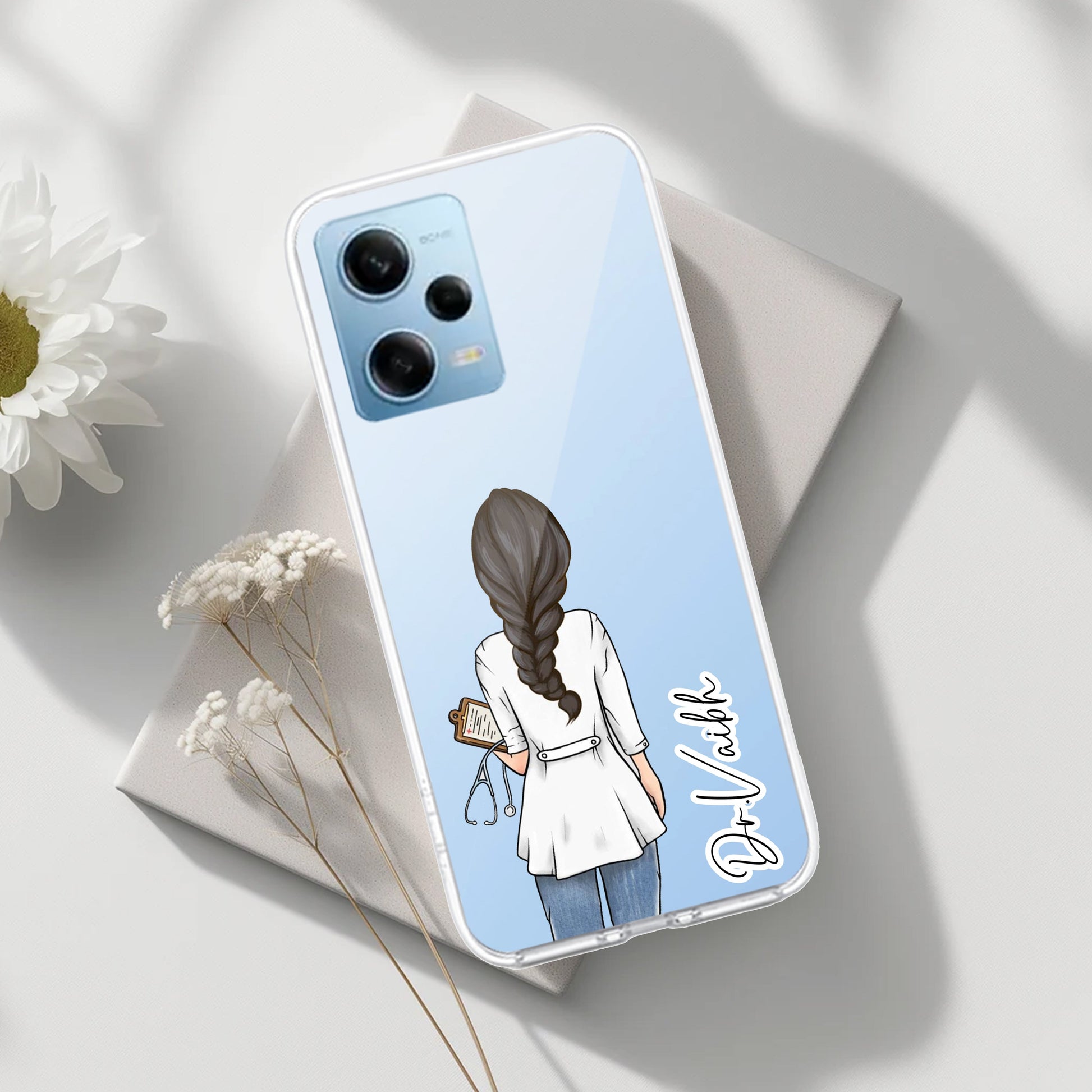 Girl With Flower Customize Transparent Silicon Case For Redmi/Xiaomi ShopOnCliQ