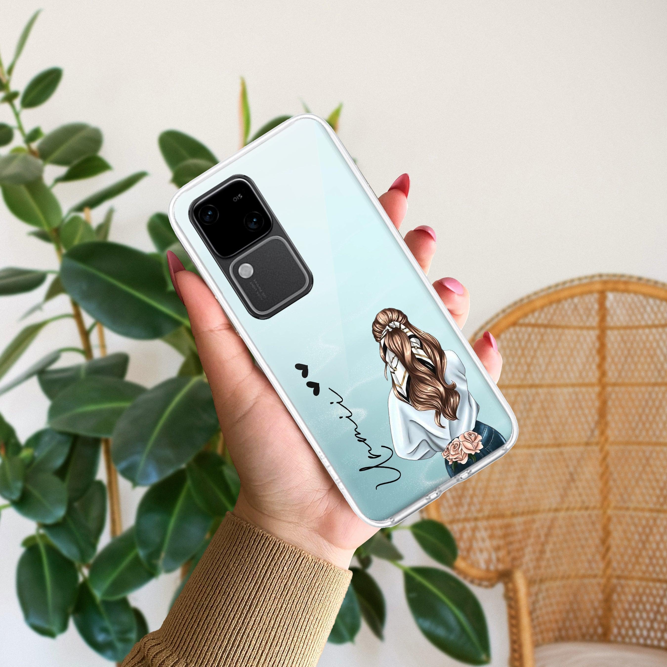 Girl With Flower Customize Transparent Silicon Case For Vivo - ShopOnCliQ