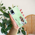 Girl With Flower Customize Transparent Silicon Case For Vivo V21 5G