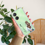Girl With Flower Customize Transparent Silicon Case For Vivo Y27 4G