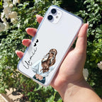Girl With Flower Customize Transparent Silicon Case For iPhone 12 Mini
