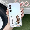 Girl With Flower Customize Transparent Silicon Case For Samsung Galaxy F16 5G