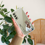 Girl With Flower Customize Transparent Silicon Case For Samsung Galaxy A32 4G