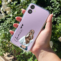 Girl With Flower Customize Transparent Silicon Case For Samsung Galaxy F06 5G