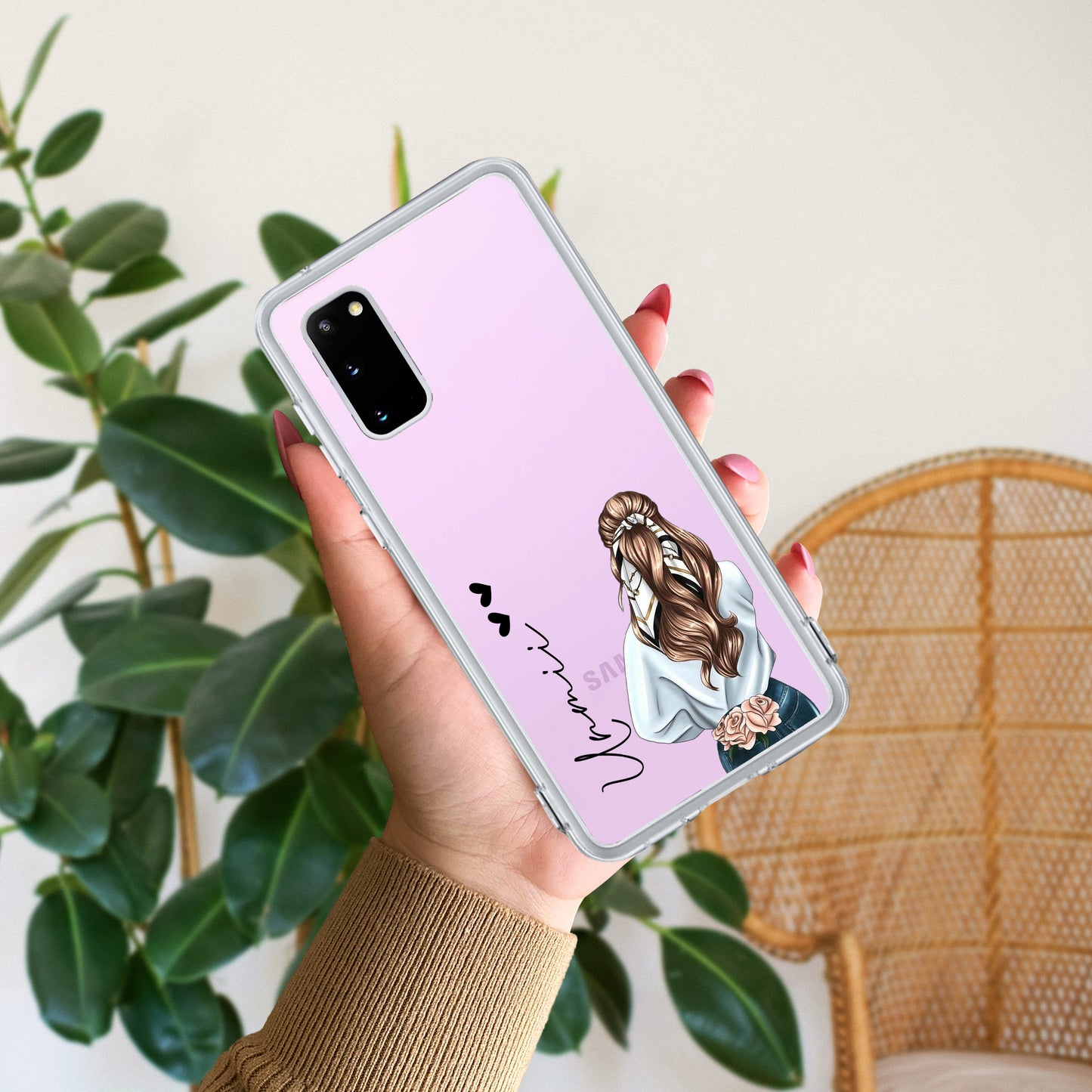 Girl With Flower Customized Transparent Silicon Case For Samsung ShopOnCliQ