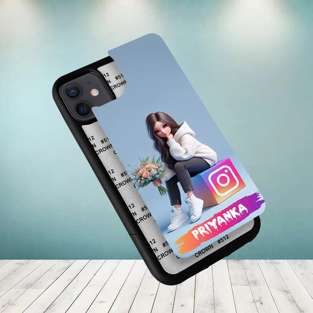 Girl With Flower Glossy Metal Case Cover For Motorola - ShopOnCliQ