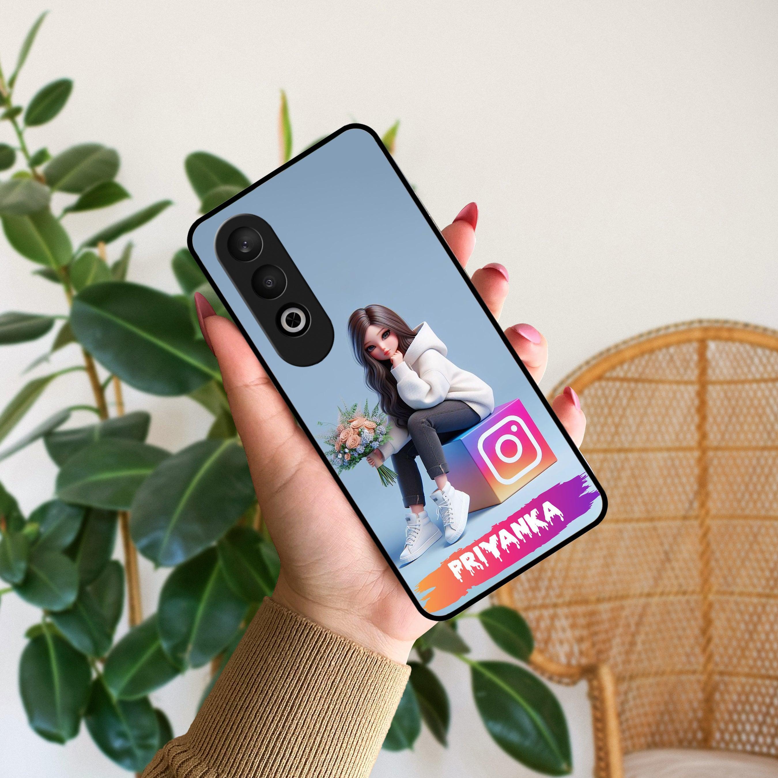 Girl With Flower Glossy Metal Case Cover For OnePlus - ShopOnCliQ