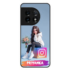 Girl With Flower Glossy Metal Case Cover For OnePlus - ShopOnCliQ
