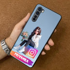 Girl With Flower Glossy Metal Case Cover For OnePlus - ShopOnCliQ