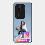 Girl With Flower Glossy Metal Case Cover For Oppo - ShopOnCliQ
