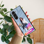 Girl With Flower Glossy Metal Case Cover For Samsung - ShopOnCliQ