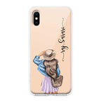 Girl With Hat Customize Transparent Silicon Case For iPhone X/Xs