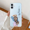 Girl With Hat Customize Transparent Silicon Case For iPhone 17