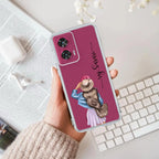 Girl With Hat Customize Anti Yellow Case For Motorola Edge 60 5G