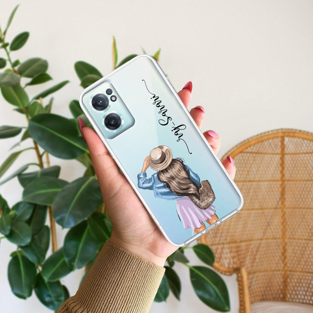 Girl With Hat Customize Transparent Silicon Case For OnePlus Nord 3 5G