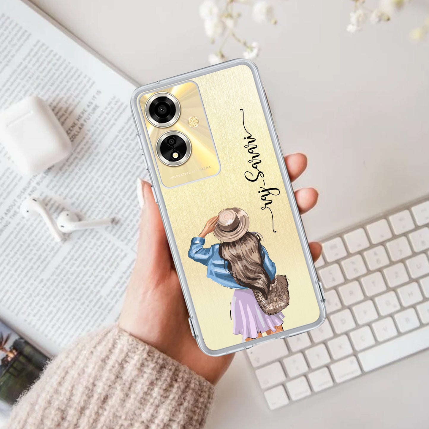 Girl With Hat Customize Transparent Silicon Case For Oppo ShopOnCliQ