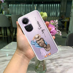 Girl With Hat Customize Transparent Silicon Case For Oppo Reno 8 5G