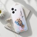 Girl With Hat Customize Anti Yellow Clear Phone Case For Poco M6 Plus 5G
