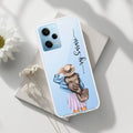 Girl With Hat Customize Anti Yellow Clear Phone Case For Poco X5 (5G)