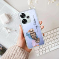 Girl With Hat Customize Anti Yellow Clear Phone Case For Poco F6 5G