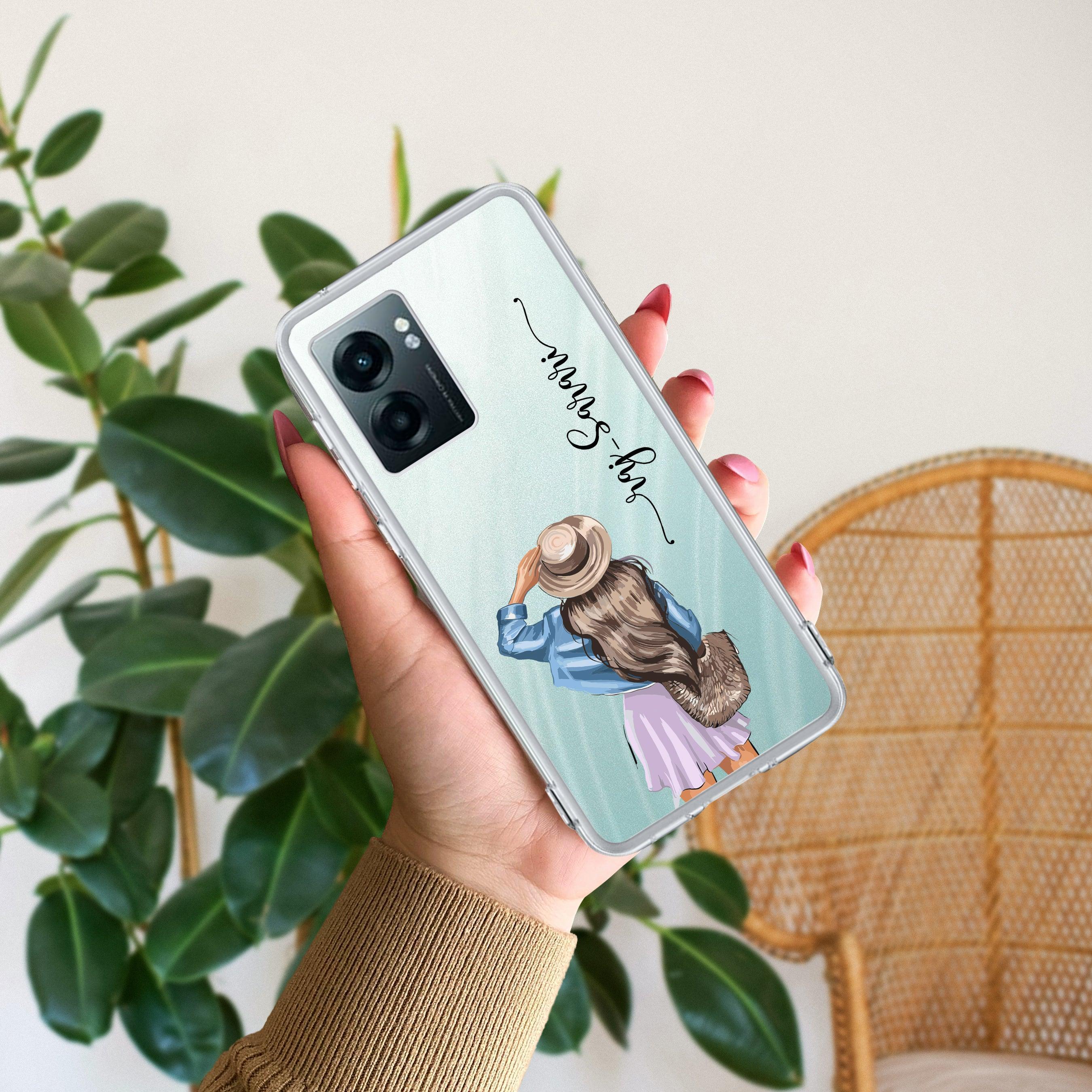 Girl With Hat Customize Anti Yelllow Case For Realme Narzo 50 5G