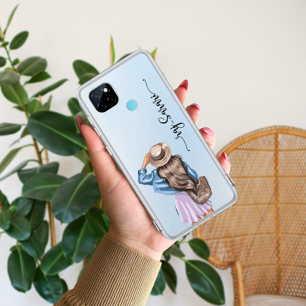 Girl With Hat Customize Transparent Silicon Case For Realme/Narzo