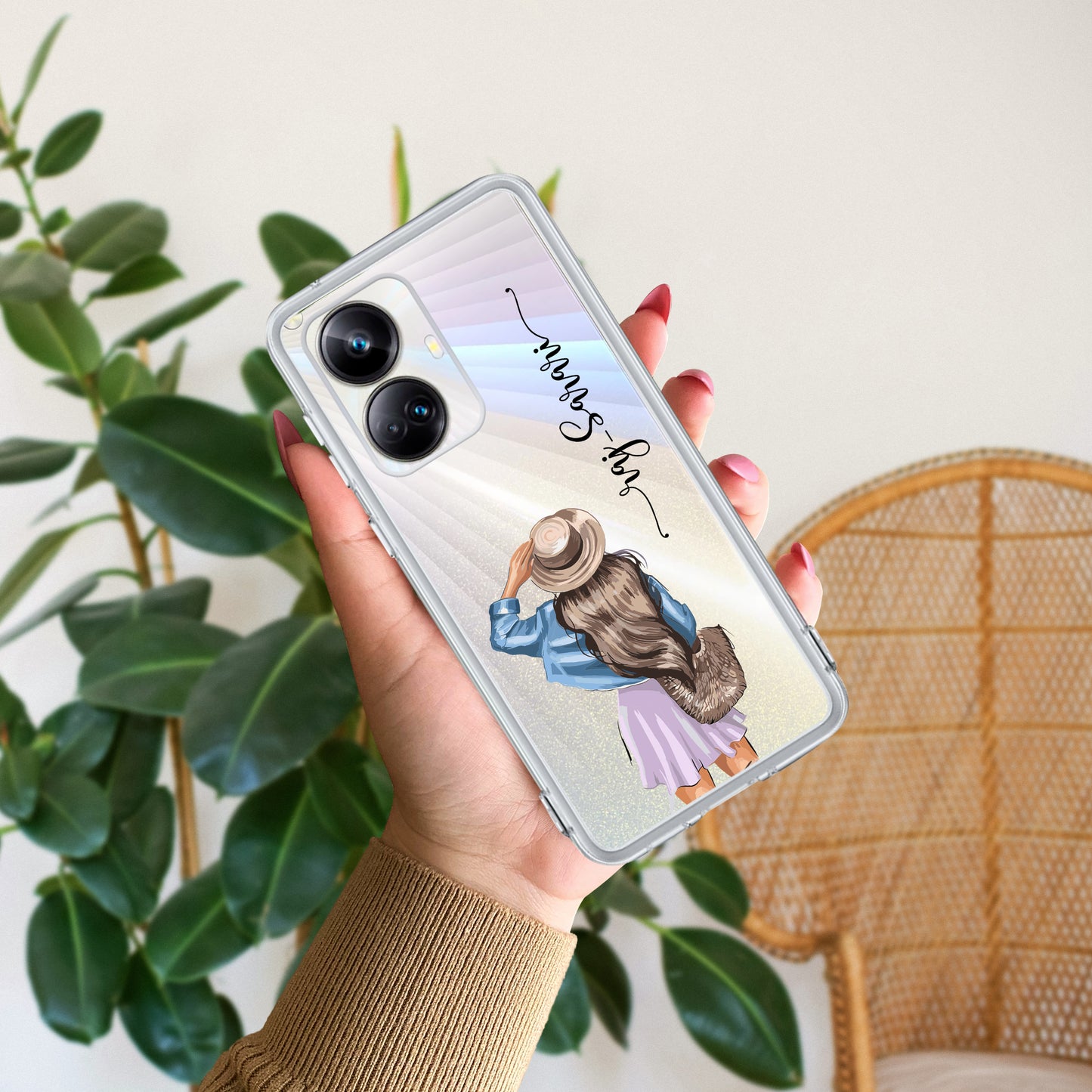 Girl With Hat Customize Transparent Silicon Case For Realme/Narzo ShopOnCliQ