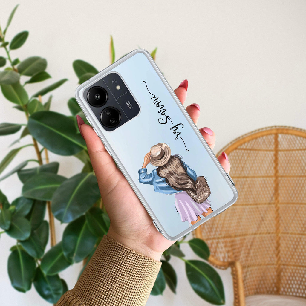 Girl With Hat Customize Transparent Silicon Case For Mi 11X 5G / Mi 11X Pro 5G
