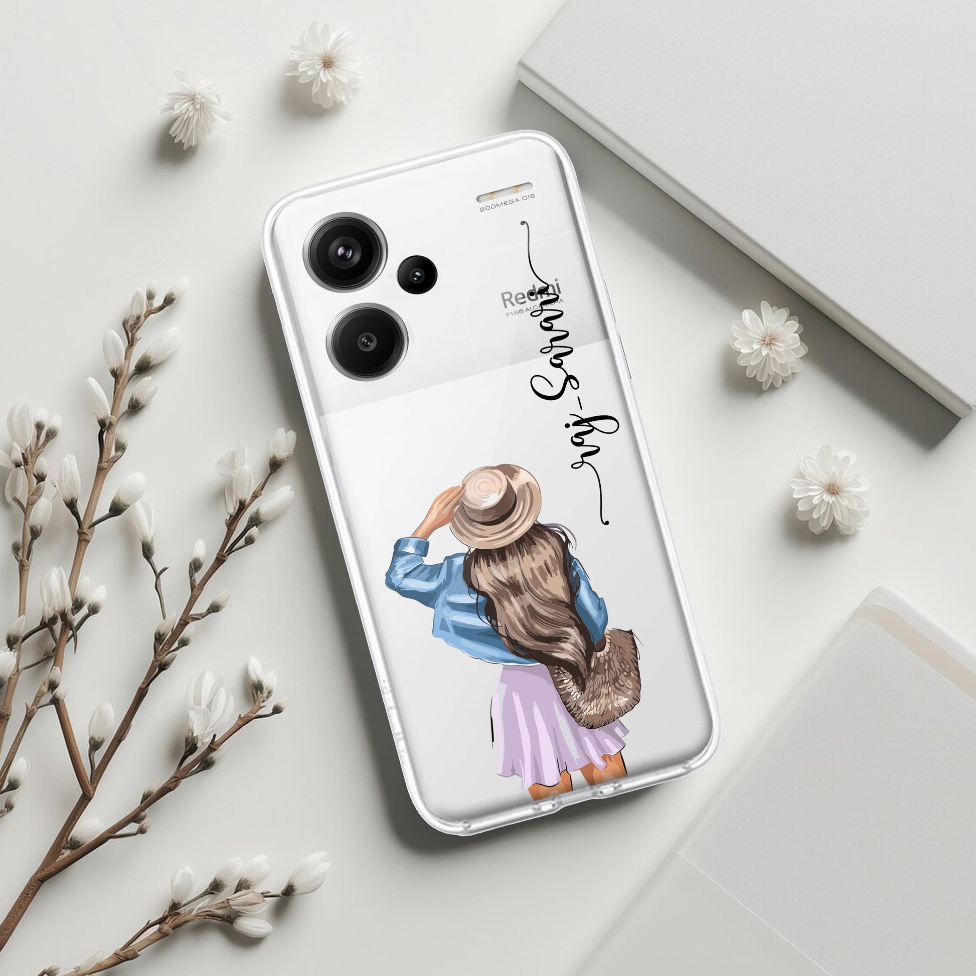 Girl With Hat Customize Transparent Silicon Case For Redmi/Xiaomi ShopOnCliQ