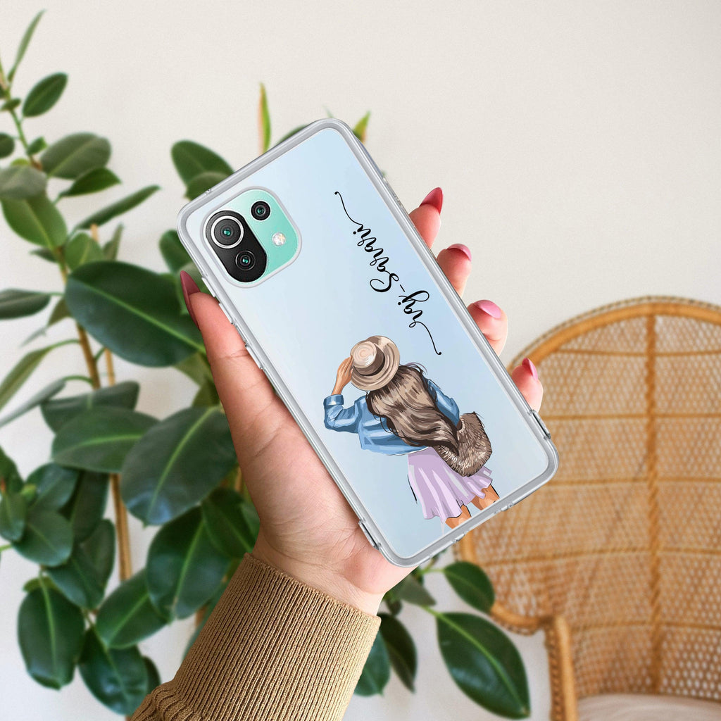 Girl With Hat Customize Transparent Silicon Case For Mi 11 Lite / Xiaomi 11 Lite NE 5G