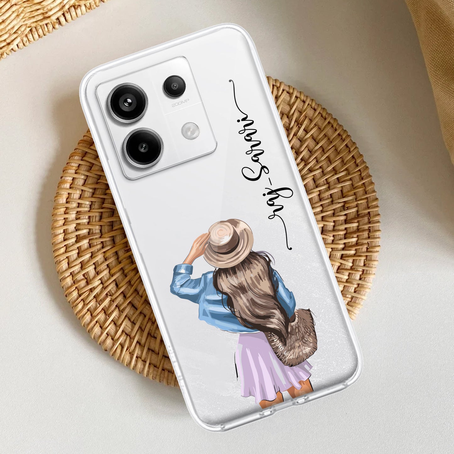 Girl With Hat Customize Transparent Silicon Case For Redmi/Xiaomi ShopOnCliQ