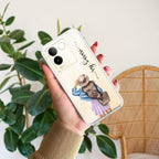 Girl With Hat Customize Transparent Silicon Case For Vivo T2 Pro 5G