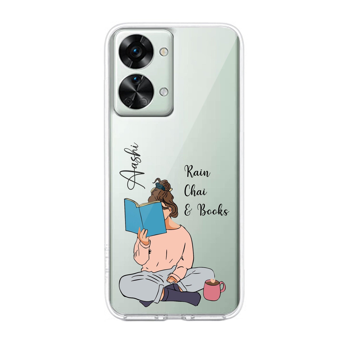 Girl with Book Customize Transparent Silicon Case For OnePlus