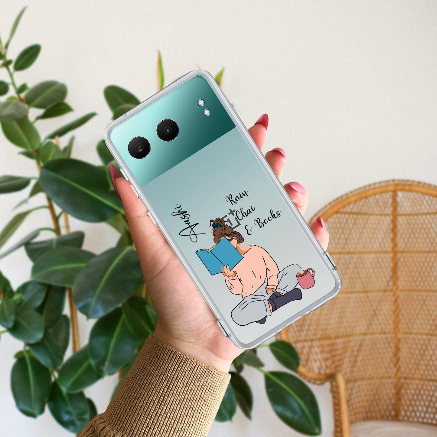 Girl with Book Customize Transparent Silicon Case For OnePlus