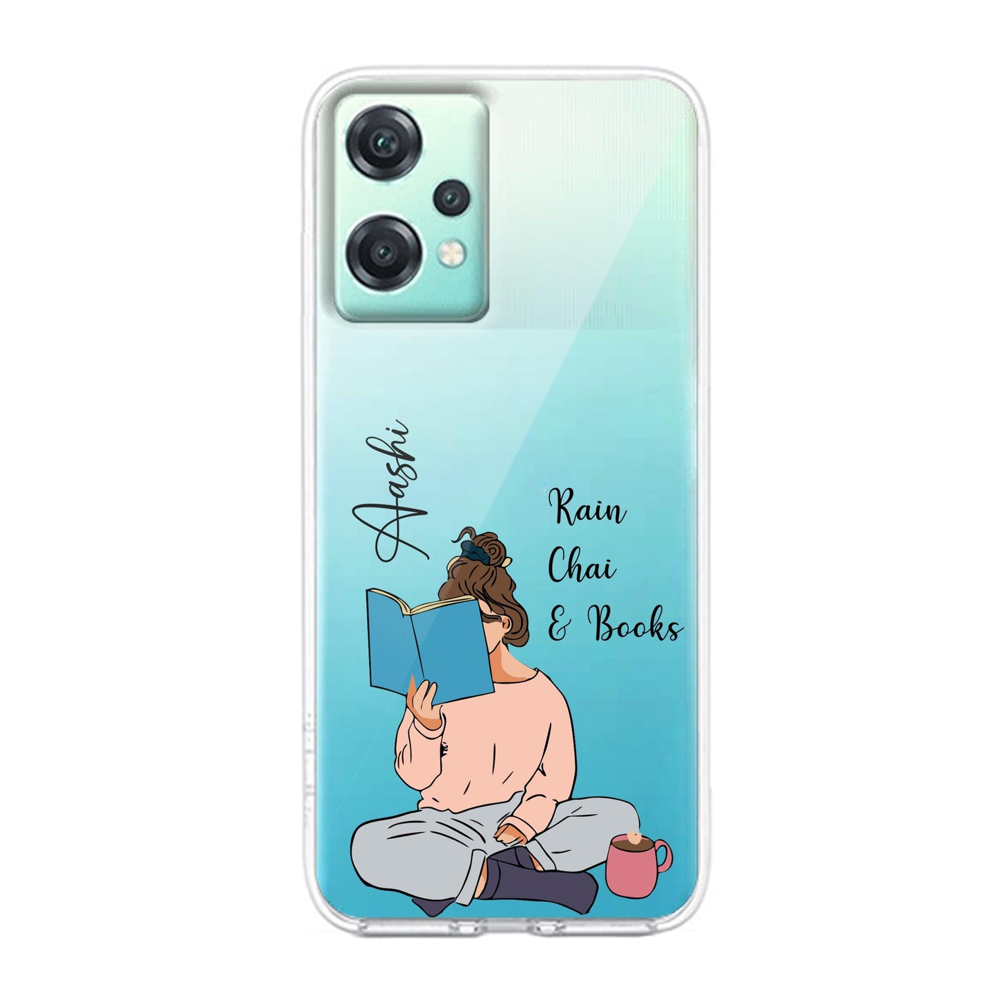 Girl with Book Customize Transparent Silicon Case For OnePlus