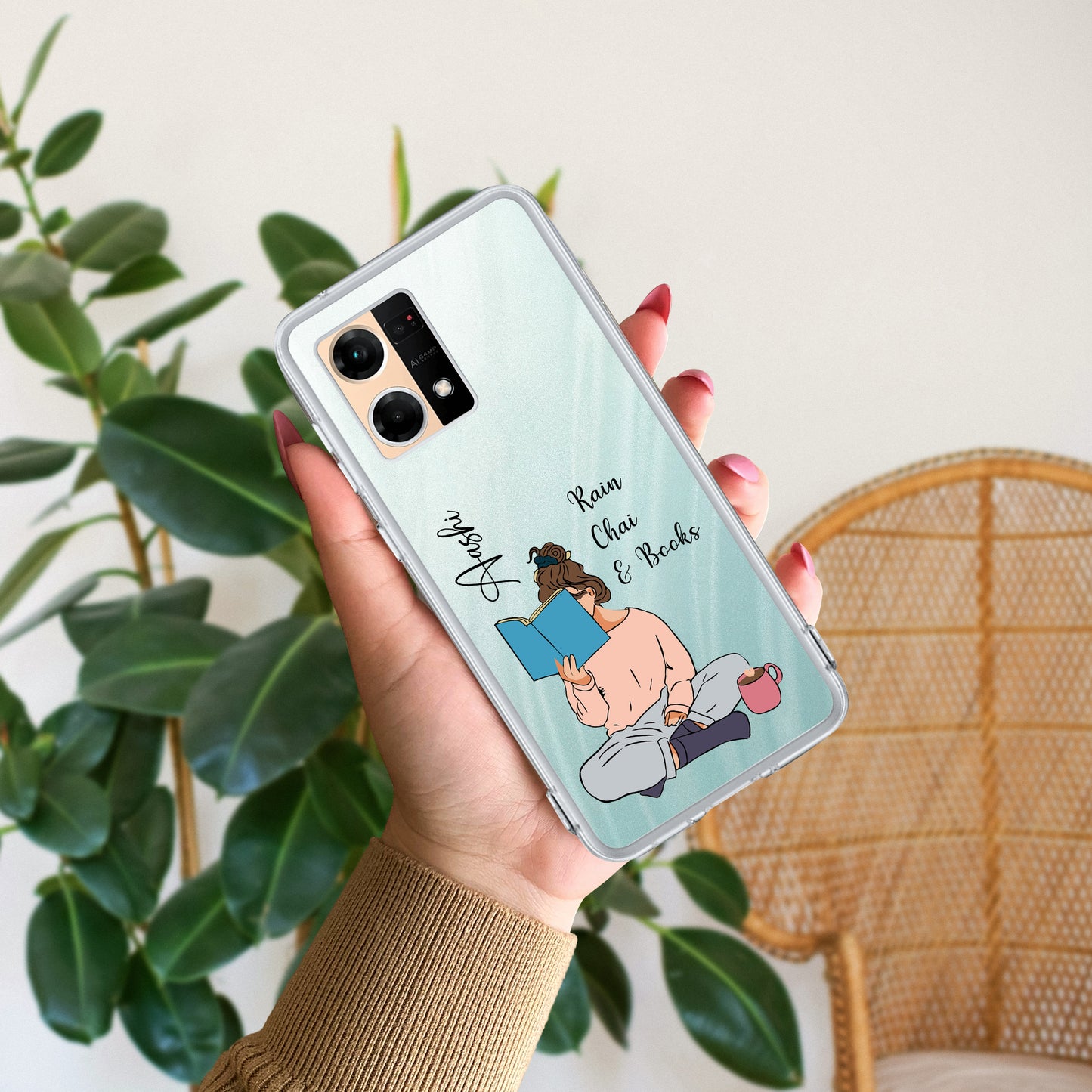 Girl with Book Customize Transparent Silicon Case For Oppo ShopOnCliQ