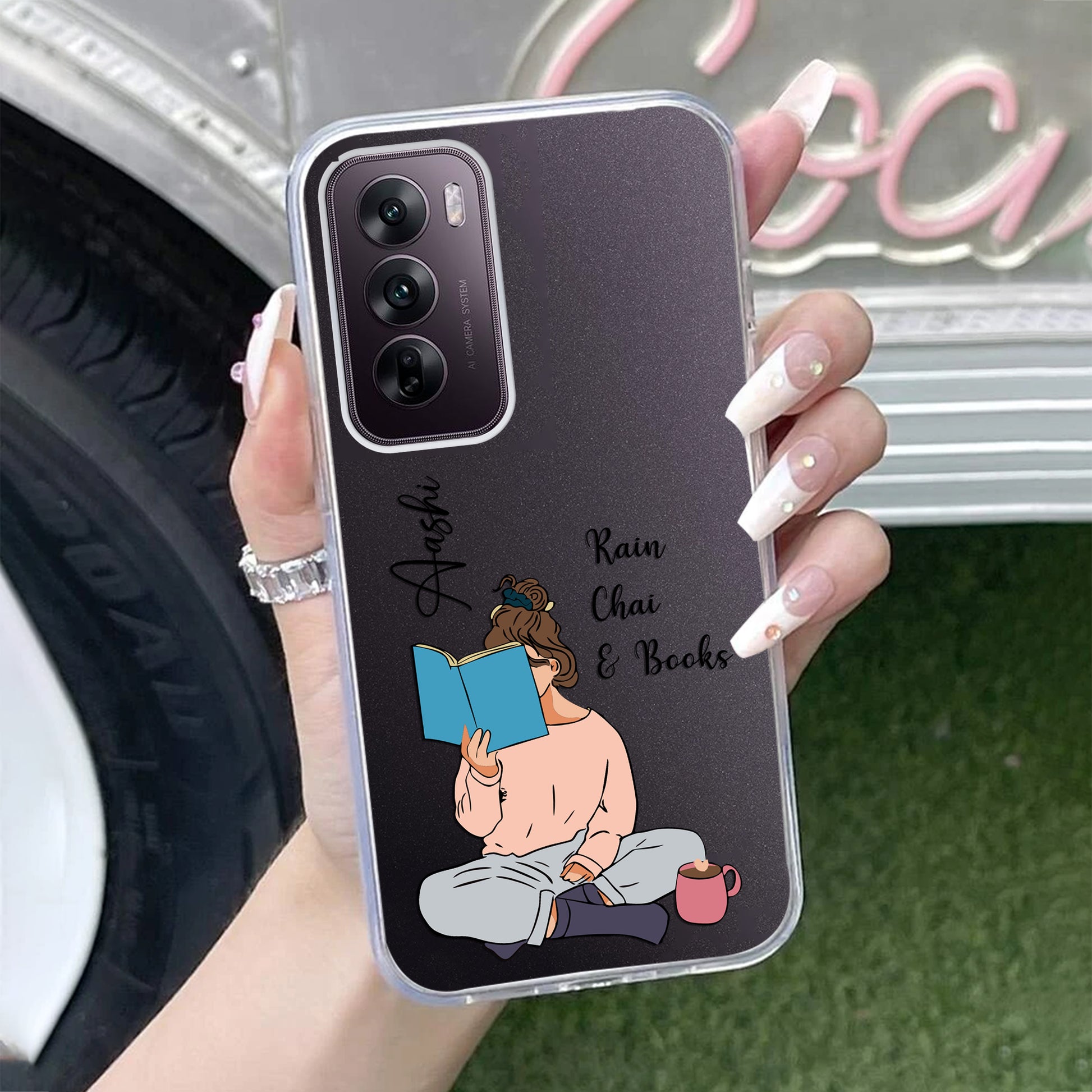 Girl with Book Customize Transparent Silicon Case For Oppo ShopOnCliQ