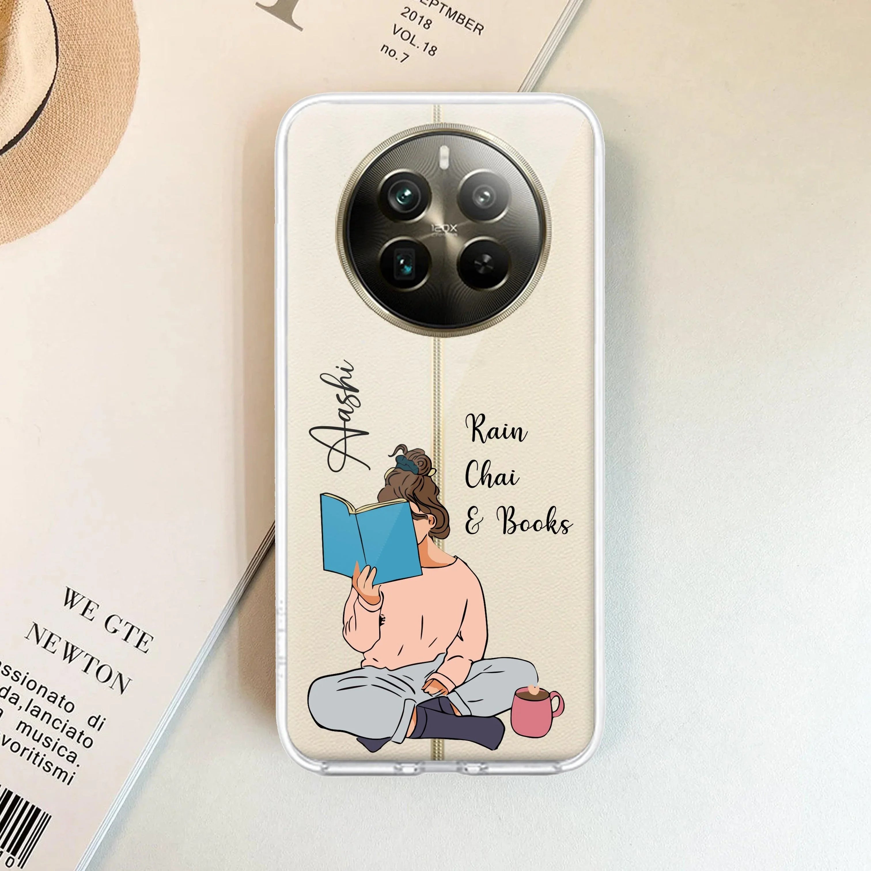 Girl with Book Customize Transparent Silicon Case For Realme 9 Pro Plus 5G / Realme Narzo 50 Pro (5G) / Realme 9 4G