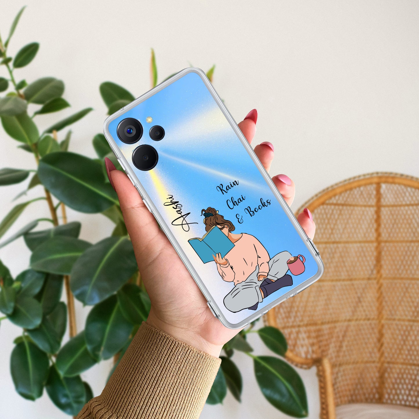 Girl with Book Customize Transparent Silicon Case For Realme/Narzo ShopOnCliQ