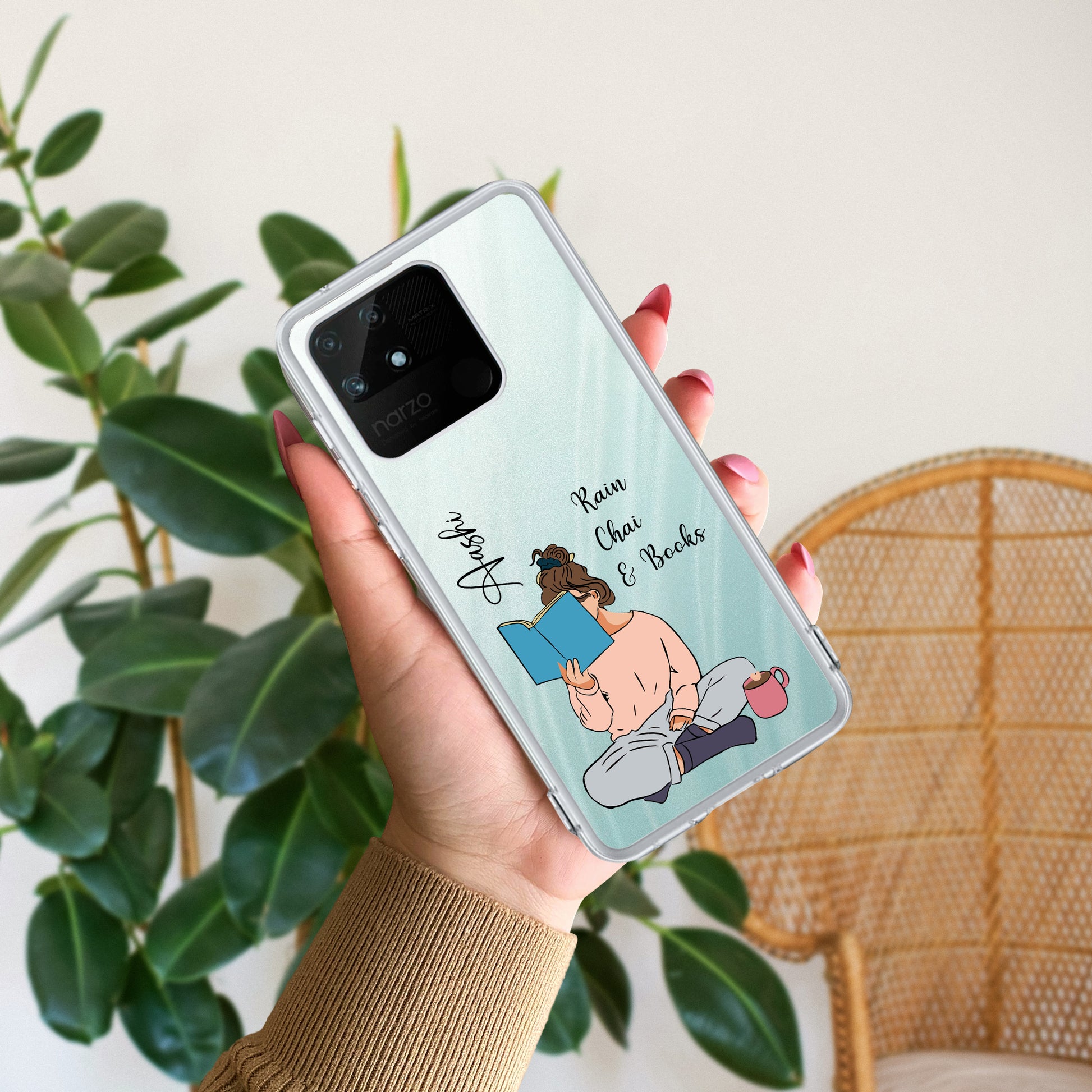 Girl with Book Customize Transparent Silicon Case For Realme/Narzo ShopOnCliQ