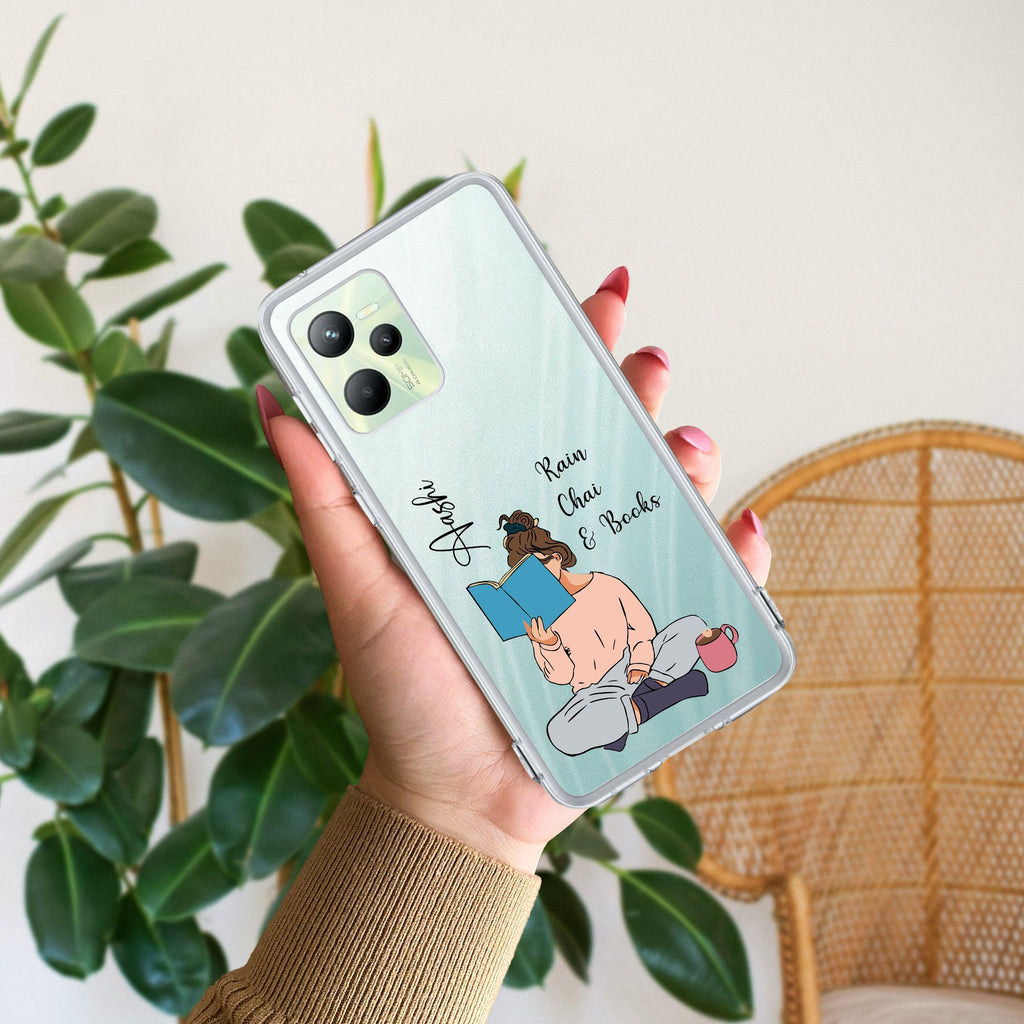 Girl with Book Customize Anti Yelllow Case For Realme C35 / Realme Narzo 50A Prime
