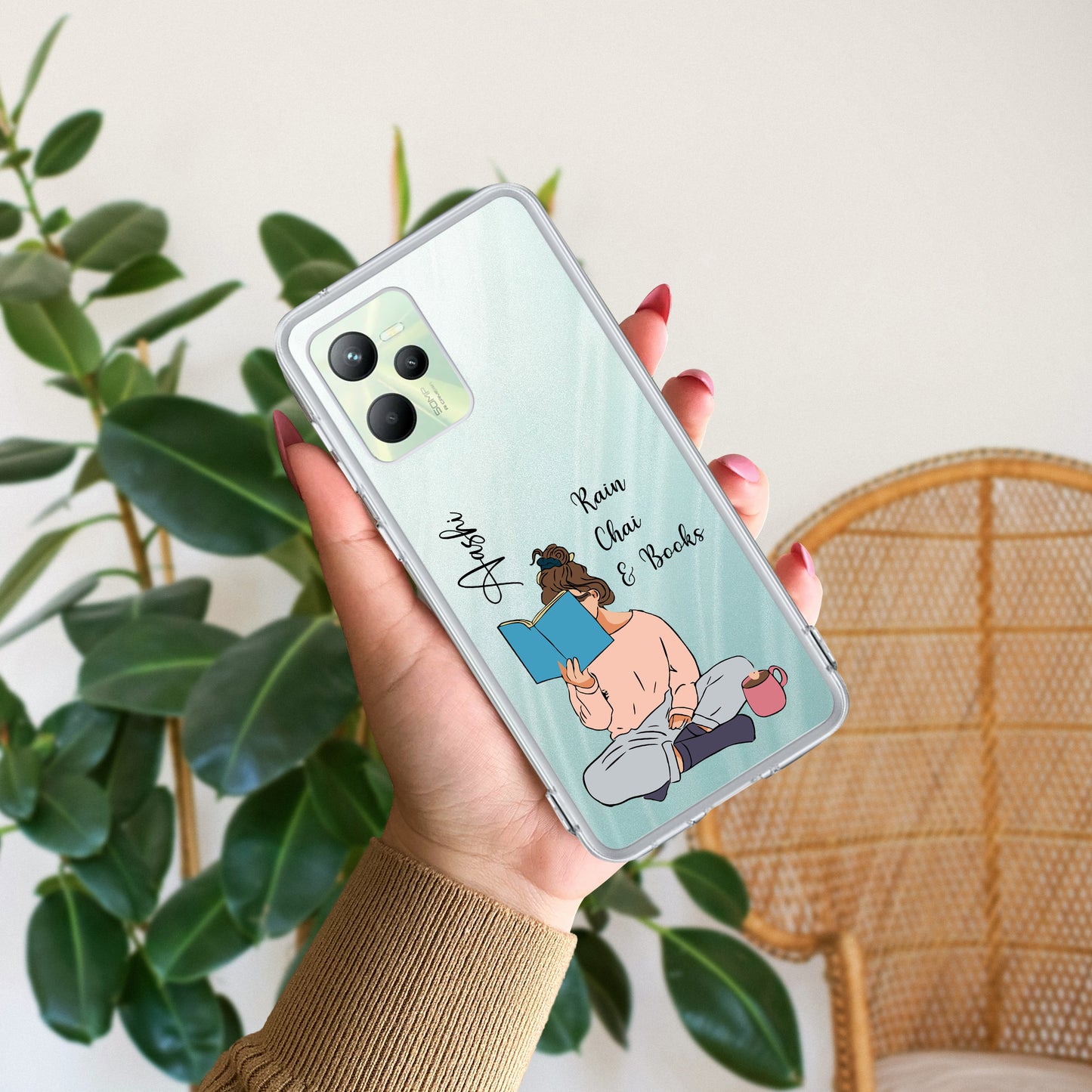 Girl with Book Customize Transparent Silicon Case For Realme/Narzo ShopOnCliQ