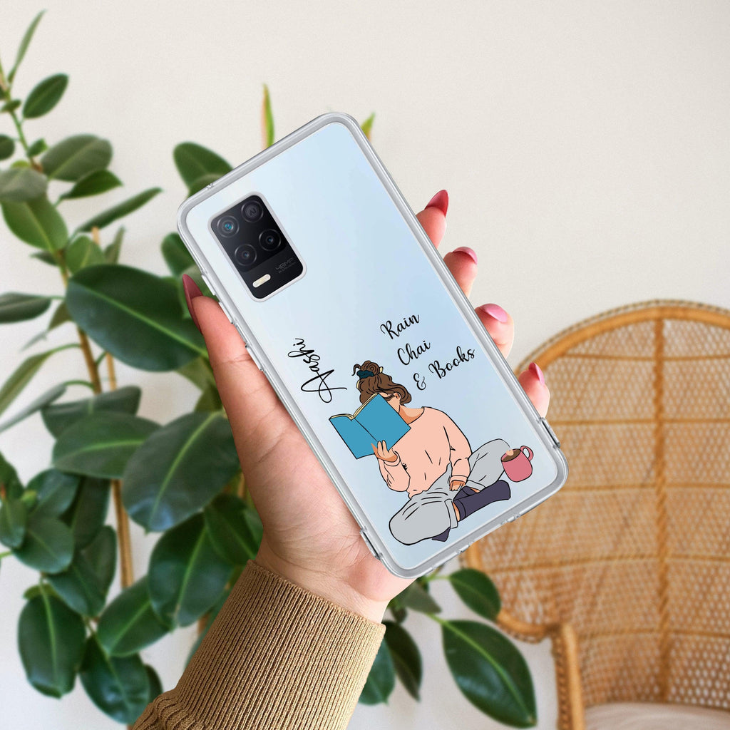Girl with Book Customize Anti Yelllow Case For Realme 8 5G / Realme 8s 5G / Realme 9 5G / Realme Narzo 30 5G