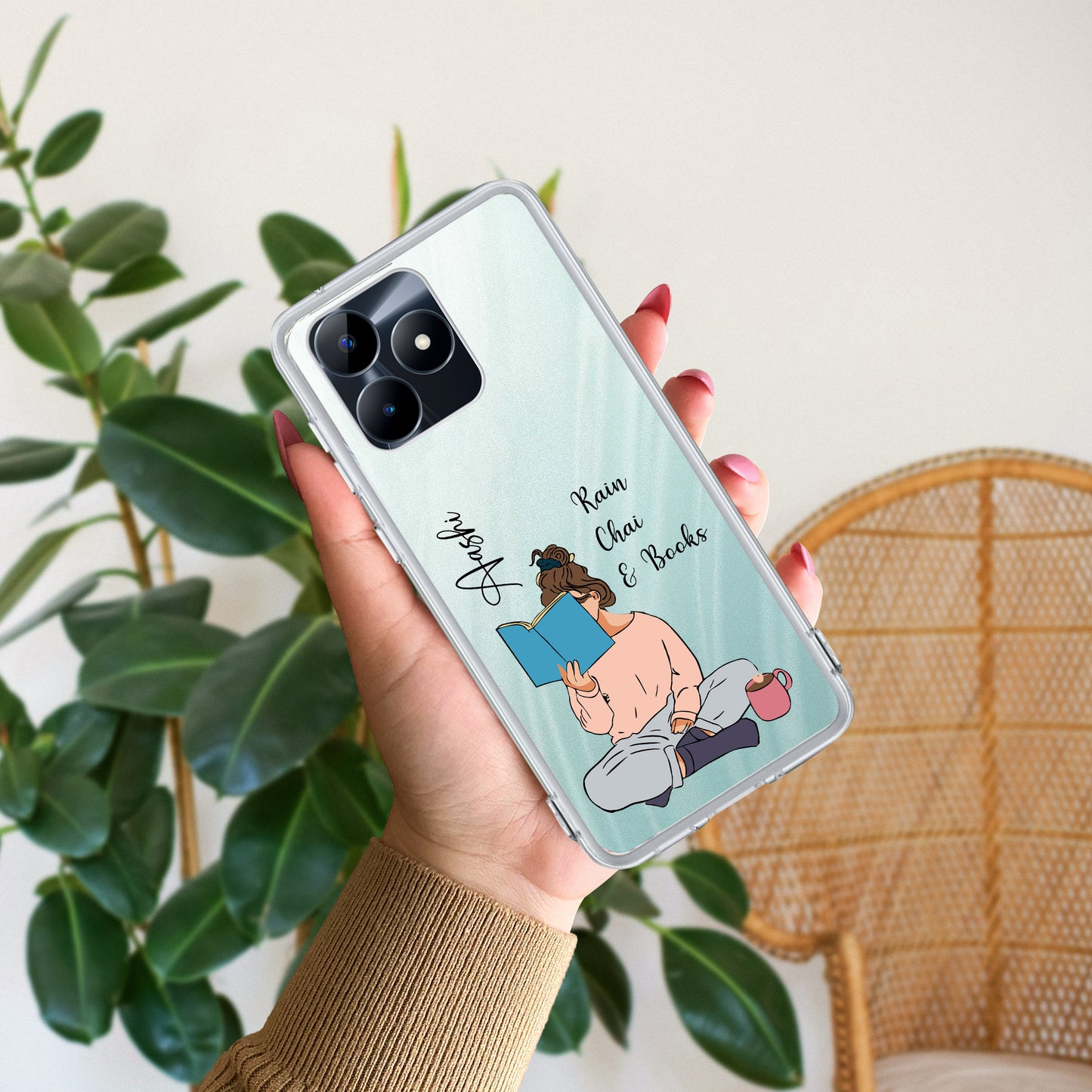 Girl with Book Customize Transparent Silicon Case For Realme/Narzo ShopOnCliQ