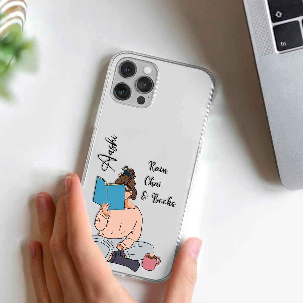 Girl with Book Customize Transparent Silicon Case For Realme 13 Plus 5G