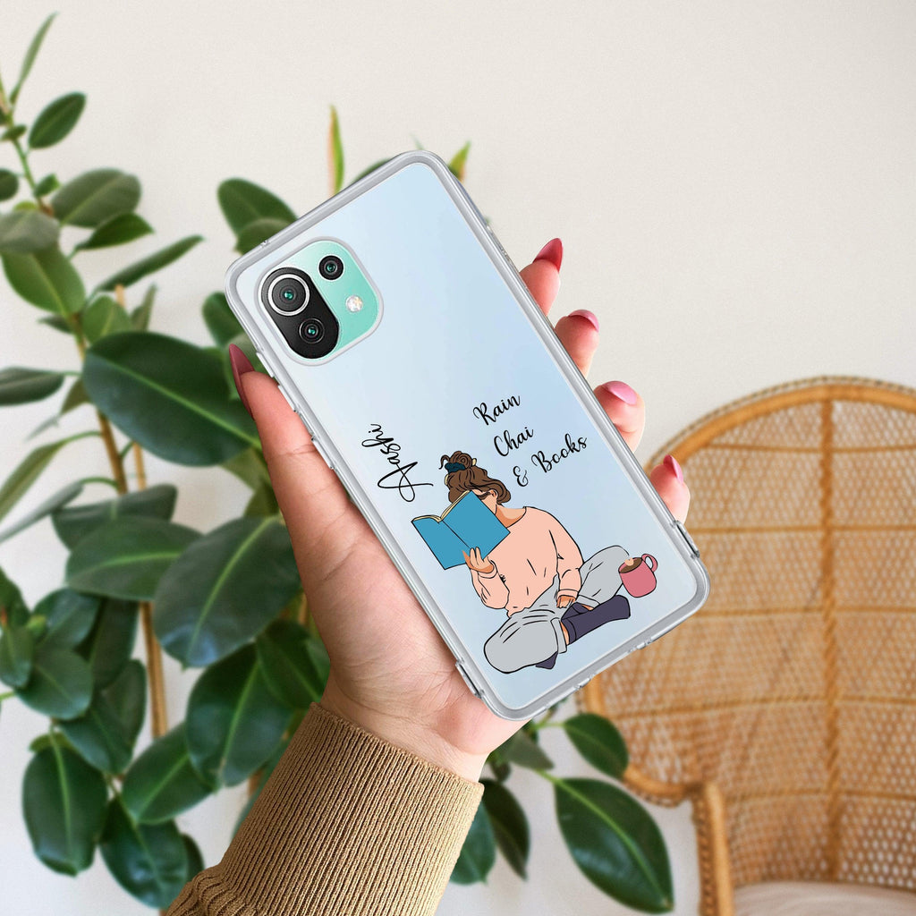 Girl with Book Customize Transparent Silicon Case For Mi 11 Lite / Xiaomi 11 Lite NE 5G