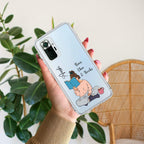 Girl with Book Customize Transparent Silicon Case For Redmi Note 11T 5G