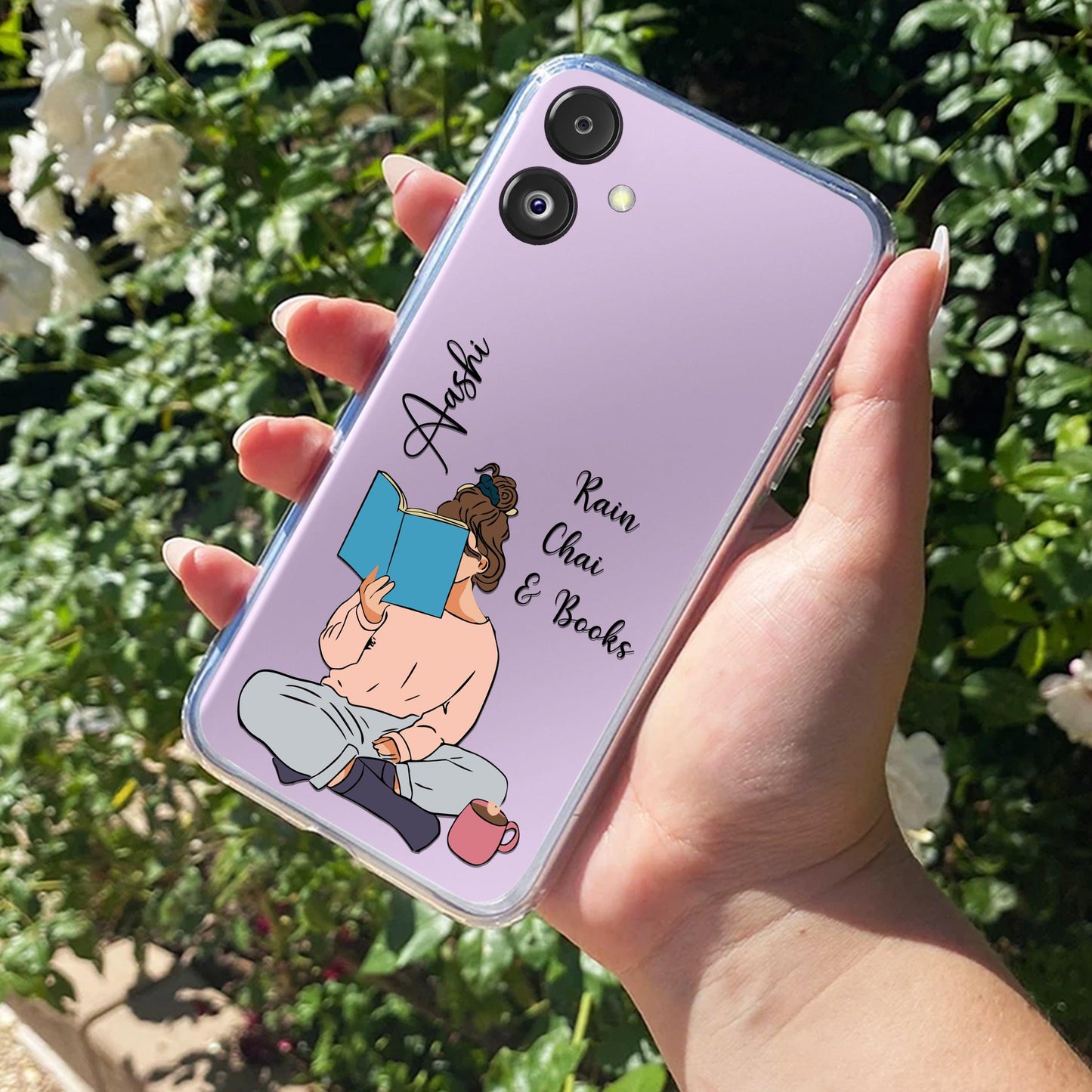 Girl with Book Customize Transparent Silicon Case For Samsung